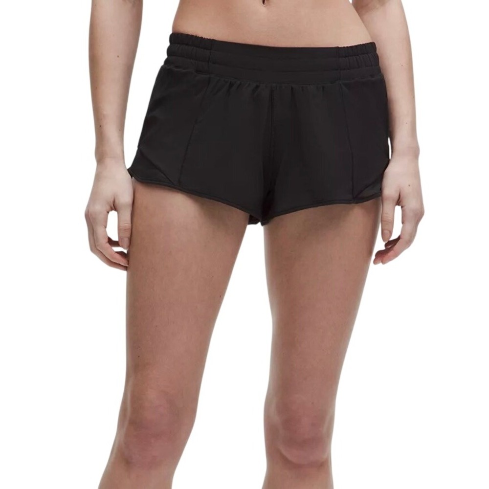 Lululemon Hotty Hot High-Rise Lined Short 2.5 Black Size 8 LW7DE2S